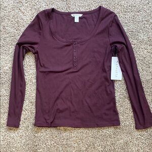 Athleta Women's Burgundy Long Sleeve Top